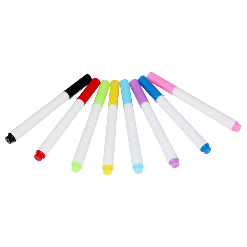 8 Pcs Children Painting Marker Dry Erase Pens Portable White Board Marker Washable Drawing Marker Safe Plastic Material Magnetic