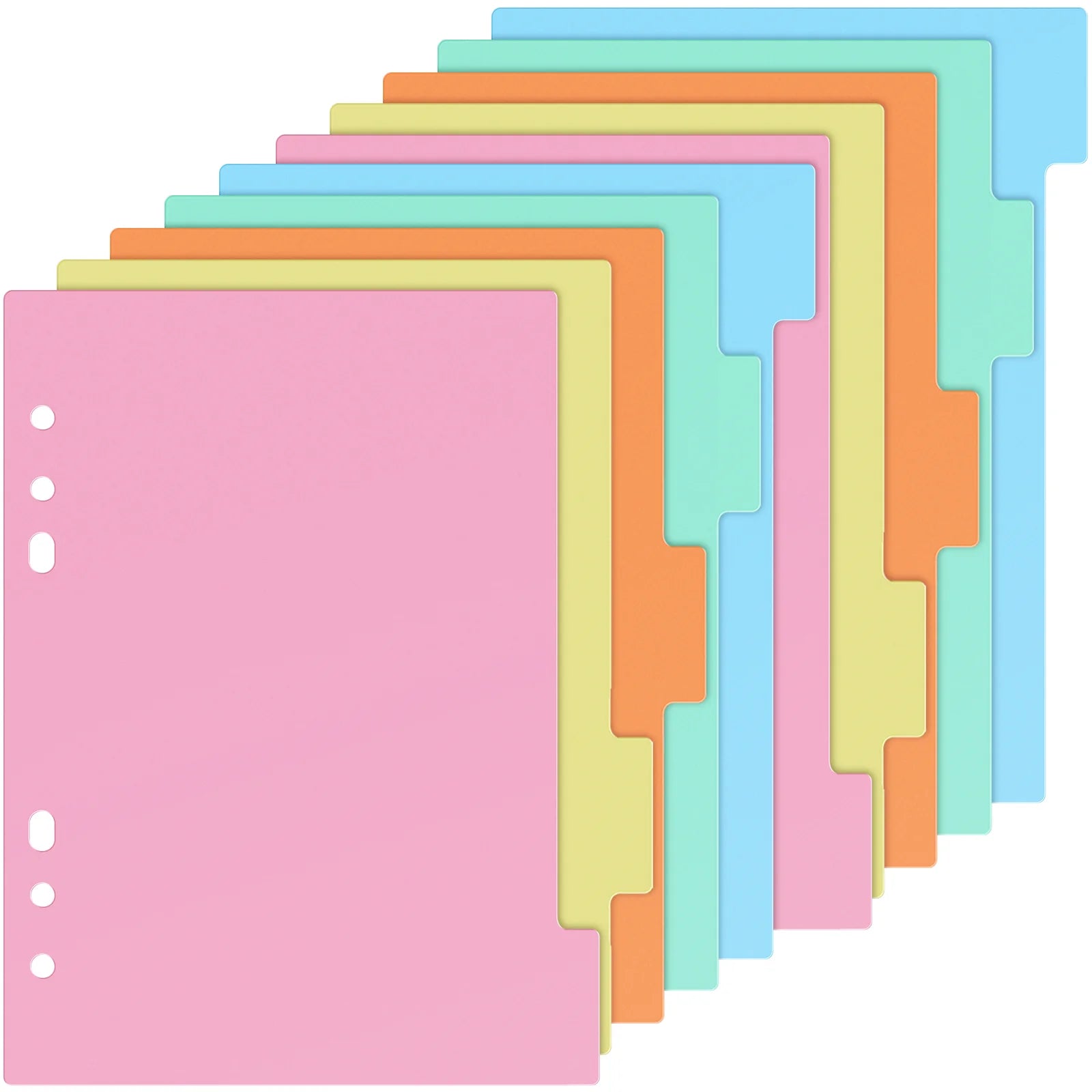 10Pcs Binder Dividers With Tabs Plastic Separator Labels Index Card Dividers Notebooks Writing Pads A5 Student Accessories