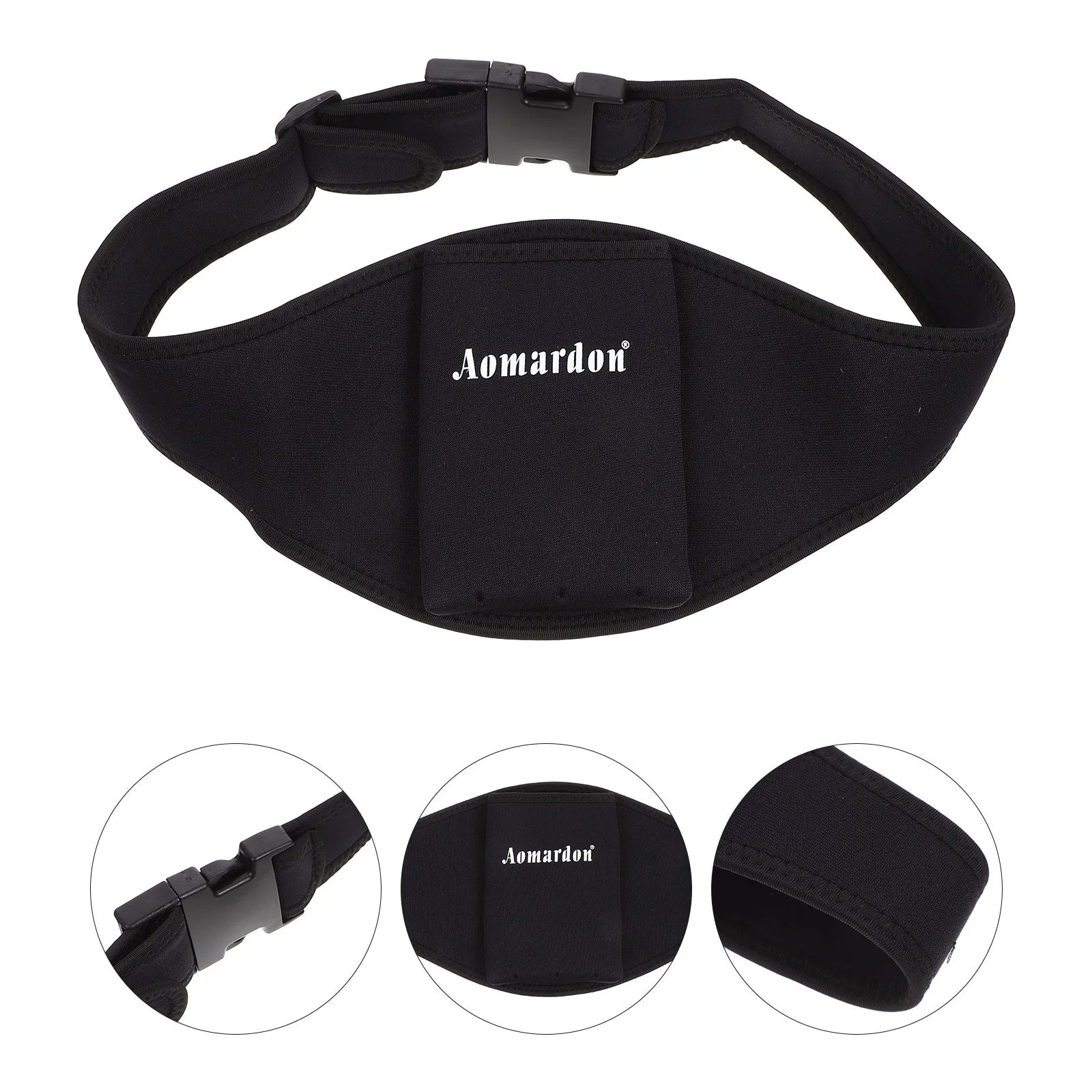 Black Microphone Waist Bag Premium Material Durable Secure Device Stylish Matching Protect Stabilize Clear Loud Voice Teach