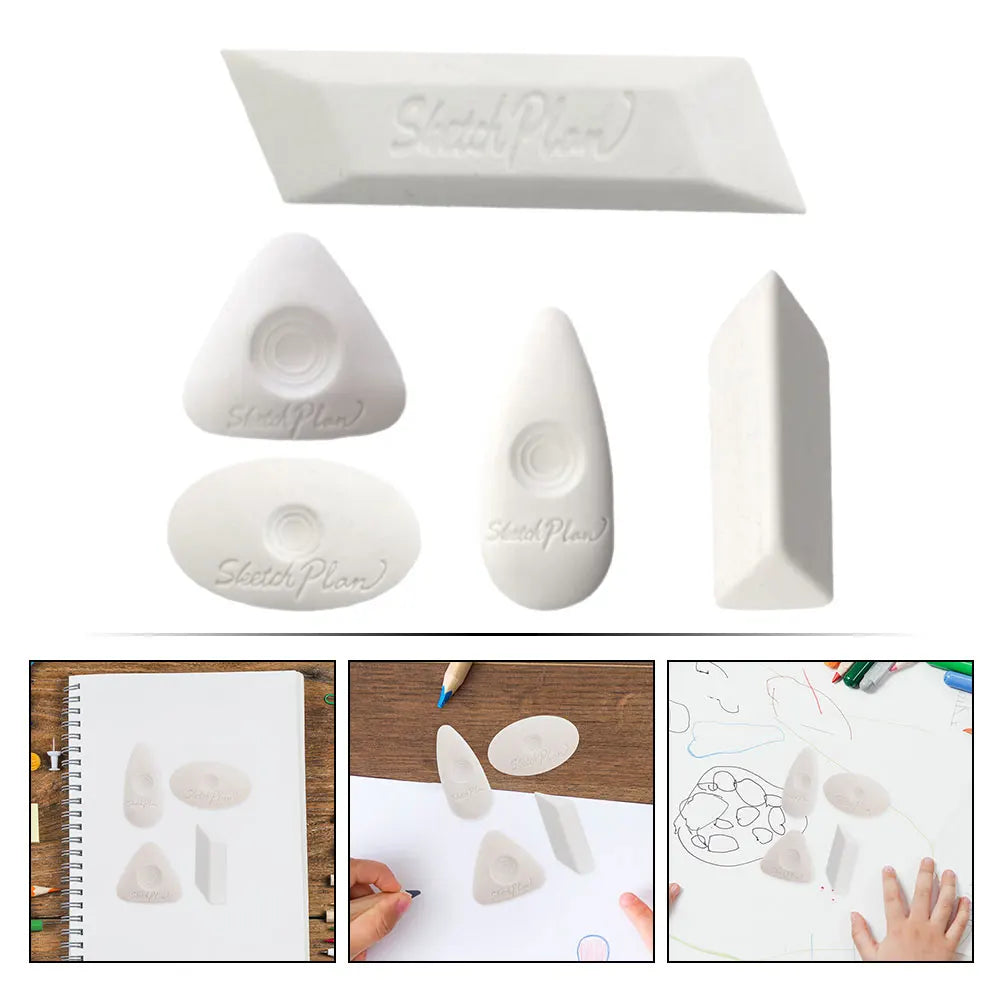 5pcs Sketch Highlight Eraser Wholesale Creative Painting Eraser Less Crumbs Student Art Eraser Painting Pencil Sketch Erasers