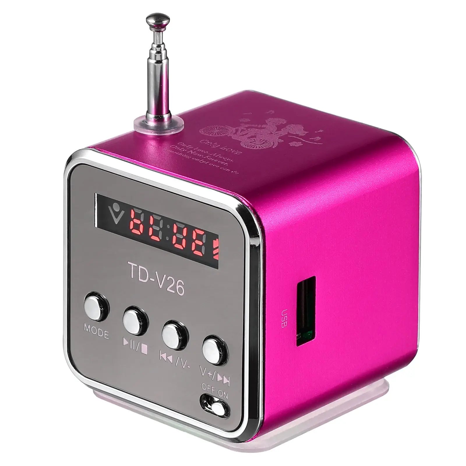 Small Speaker Radio Cute Portable Speakers Desktop Aluminum Alloy Travel